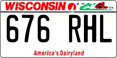 WI license plate 676RHL