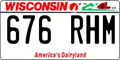 WI license plate 676RHM