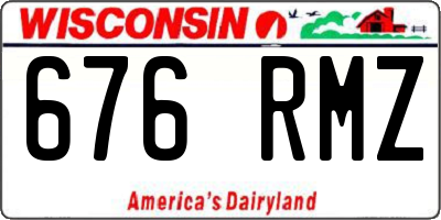 WI license plate 676RMZ