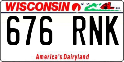 WI license plate 676RNK