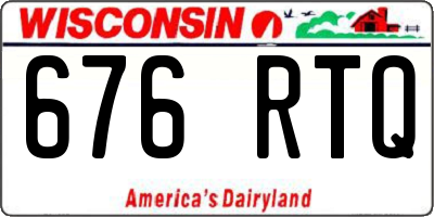 WI license plate 676RTQ
