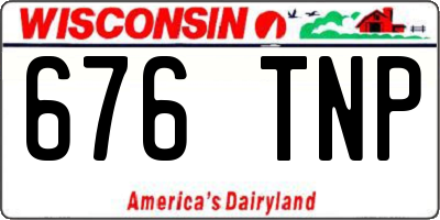 WI license plate 676TNP