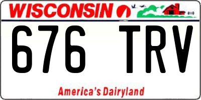 WI license plate 676TRV