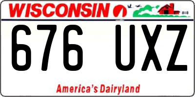 WI license plate 676UXZ