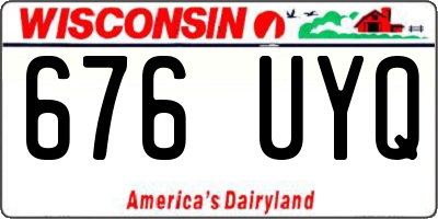 WI license plate 676UYQ