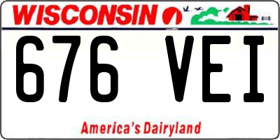 WI license plate 676VEI