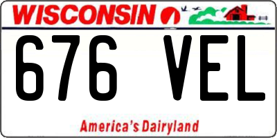 WI license plate 676VEL