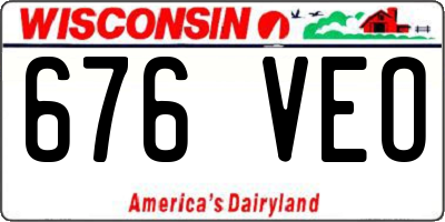 WI license plate 676VEO