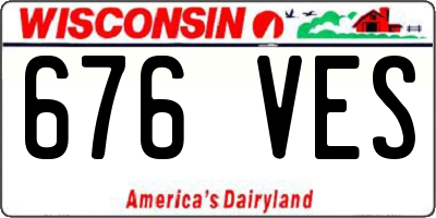 WI license plate 676VES