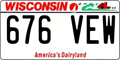 WI license plate 676VEW