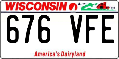 WI license plate 676VFE