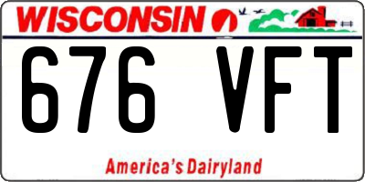 WI license plate 676VFT