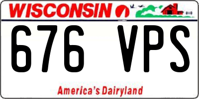 WI license plate 676VPS