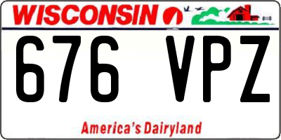 WI license plate 676VPZ
