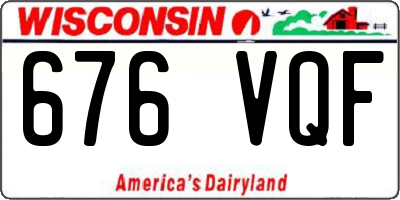 WI license plate 676VQF