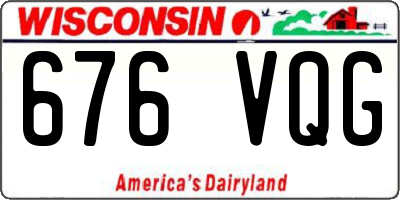 WI license plate 676VQG