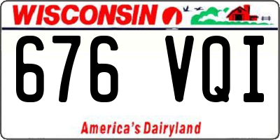 WI license plate 676VQI