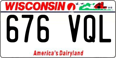 WI license plate 676VQL