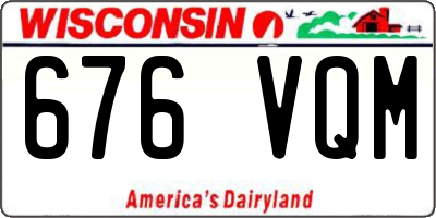 WI license plate 676VQM