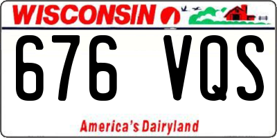 WI license plate 676VQS