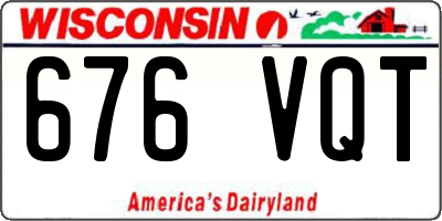 WI license plate 676VQT