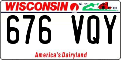 WI license plate 676VQY