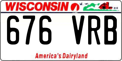 WI license plate 676VRB