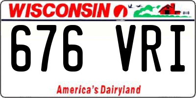 WI license plate 676VRI