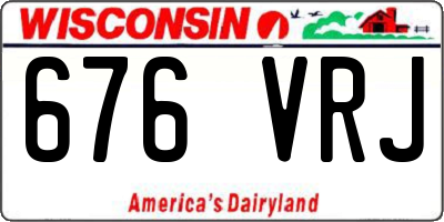 WI license plate 676VRJ