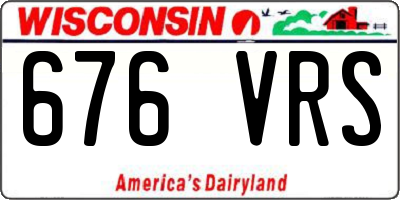 WI license plate 676VRS