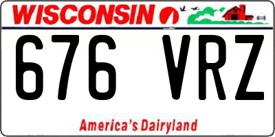 WI license plate 676VRZ
