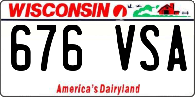 WI license plate 676VSA