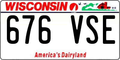 WI license plate 676VSE