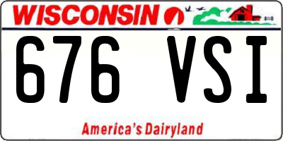 WI license plate 676VSI