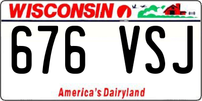 WI license plate 676VSJ