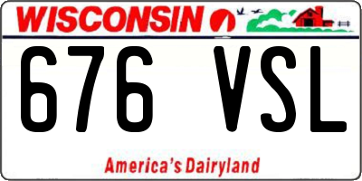 WI license plate 676VSL