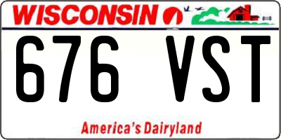 WI license plate 676VST