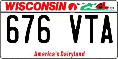 WI license plate 676VTA