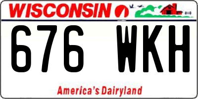 WI license plate 676WKH