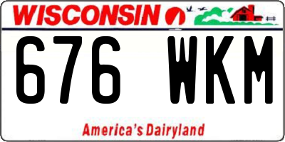 WI license plate 676WKM
