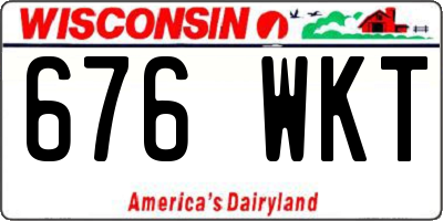 WI license plate 676WKT