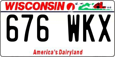 WI license plate 676WKX