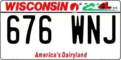 WI license plate 676WNJ