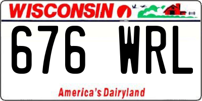 WI license plate 676WRL