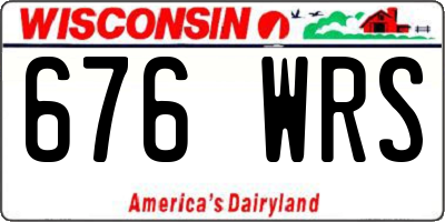 WI license plate 676WRS