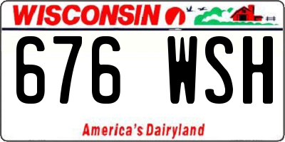 WI license plate 676WSH