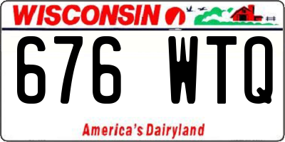 WI license plate 676WTQ