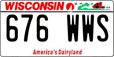 WI license plate 676WWS