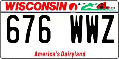 WI license plate 676WWZ