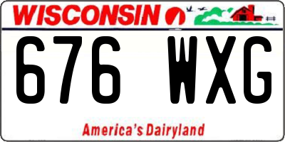 WI license plate 676WXG